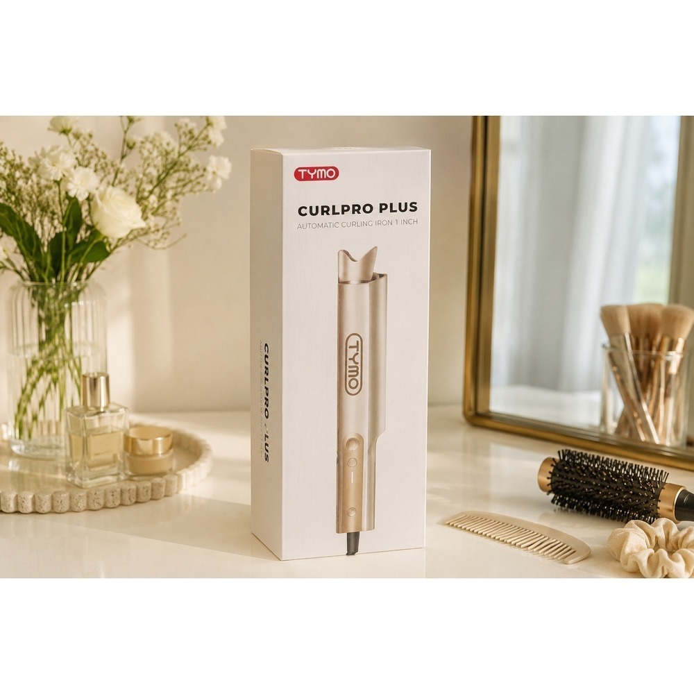 TYMO Curlpro Plus Automatic Curling Iron 1 Inch Gold Women New